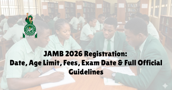 JAMB Registration 2026: Date, Age Limit, Fees, Exam Date & Full Official Guidelines