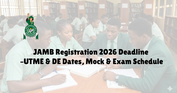 JAMB Registration 2026 Deadline – UTME & DE Dates, Mock & Exam Schedule