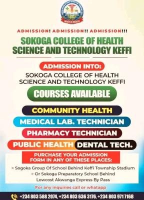 2026 Admission Into Sokoga College of Health Science and Technology Keffi 17 goVvUX2dgftEXeln7Xl4LeFHlS1yTwRQIcTzj4lX